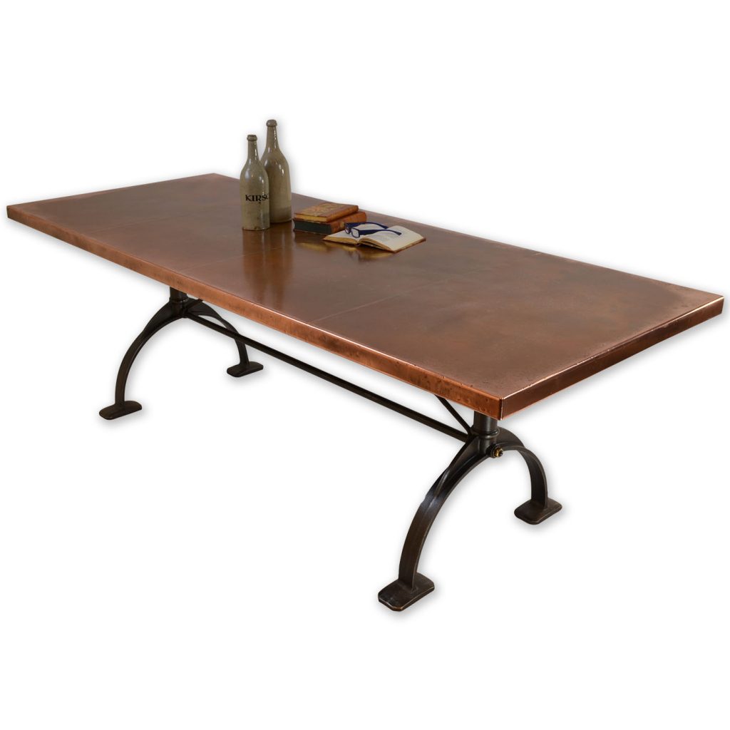 Copper Top Dining Table Copper Top Table Andrew Nebbett Designs