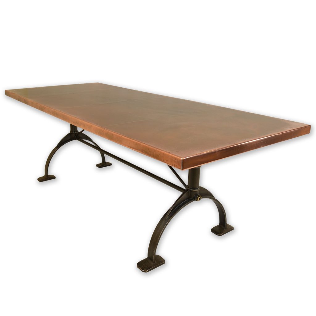 Copper Top Dining Table Copper Top Table Andrew Nebbett Designs