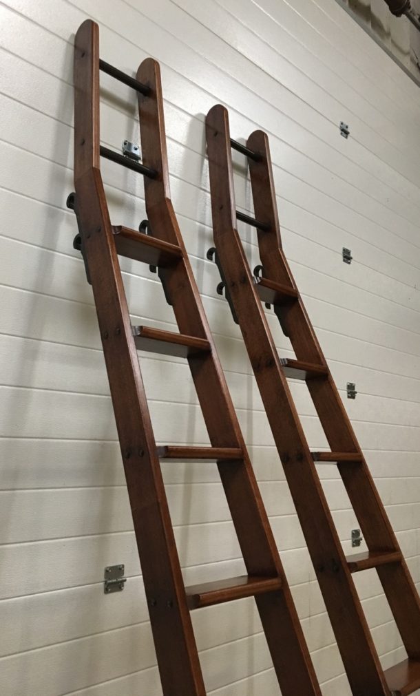 Antique Library Ladders Hand Made Ladder System Andrew Nebbett Designs