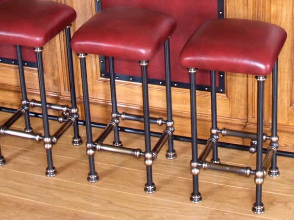 Custom-Made Bar Stools For Private Hunting Lodge