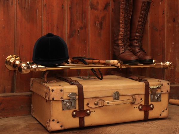 Polished Brass Boot Rack