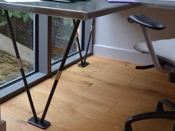 Custom-Made Industrial Style Zinc Top Desks