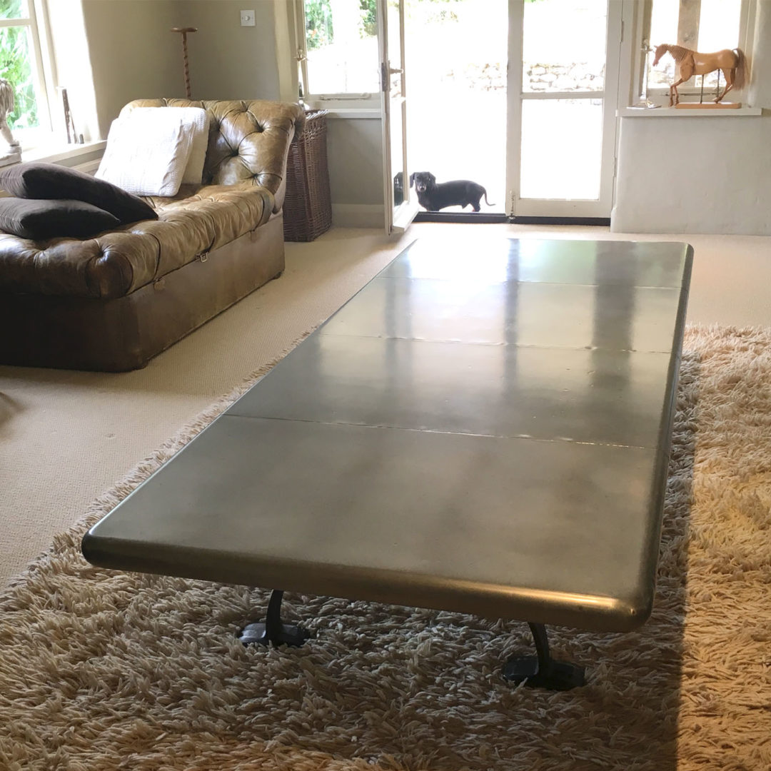 Zinc Top Dining Table Zinc Top Table Andrew Nebbett Designs