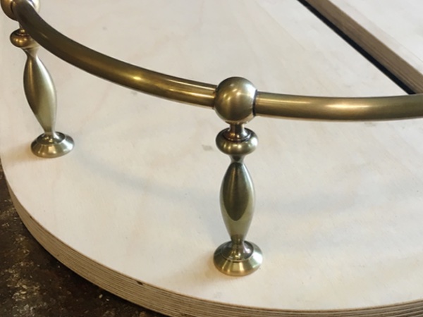 Bespoke Solid Brass Gallery Rail (Fiddle Rail)