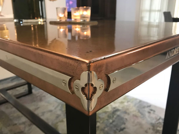 Antique Patinated Copper Dining Table