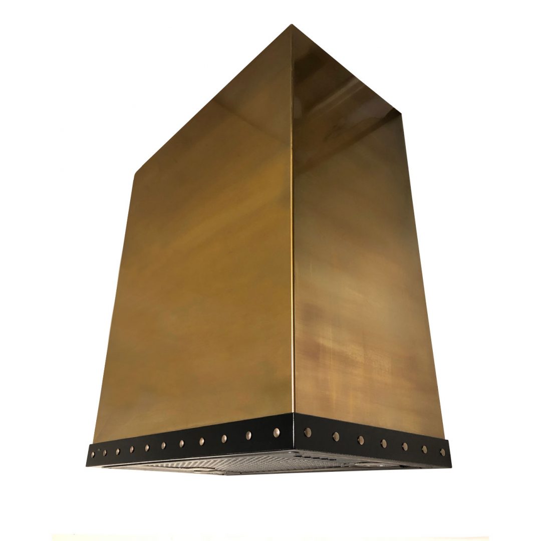 Brushed Brass Range Cooker Hood - Andrew Nebbett Designs
