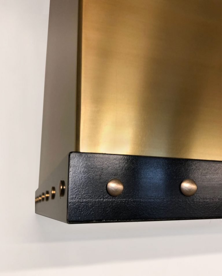 Brushed Brass Range Cooker Hood - Andrew Nebbett Designs
