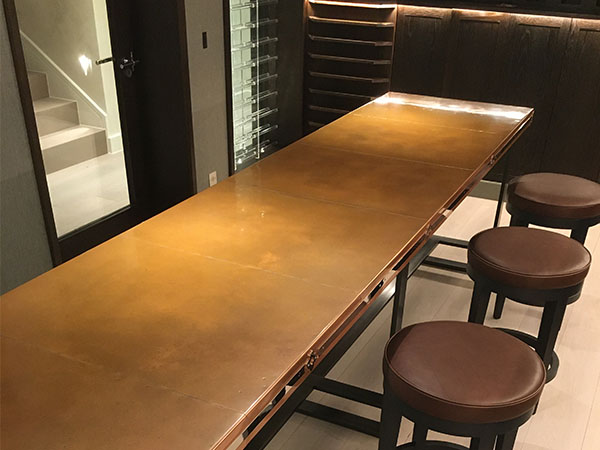 Bespoke Wine Room Tasting Table