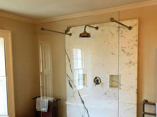 Custom Made Supports For Glass Shower Screen