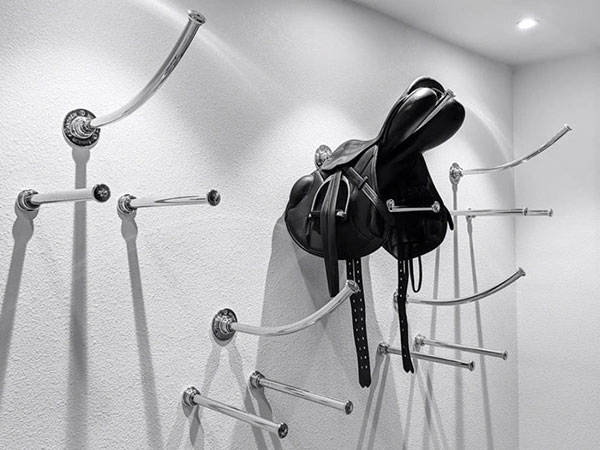 Polished Nickel Saddle & Bridle Racks