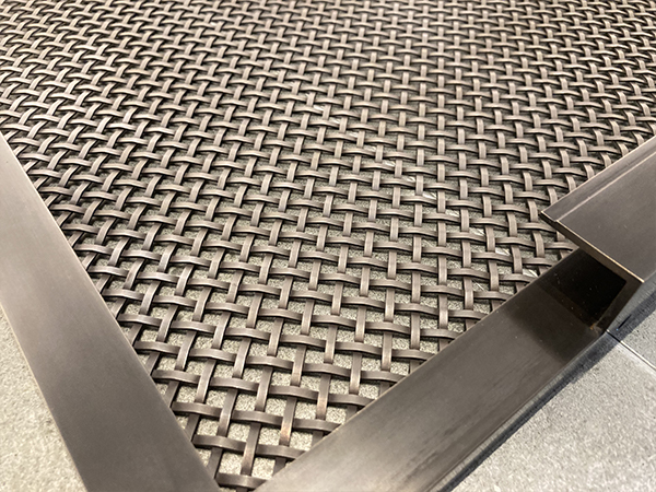 Bespoke Bronze Finish Mesh Cabinet Doors