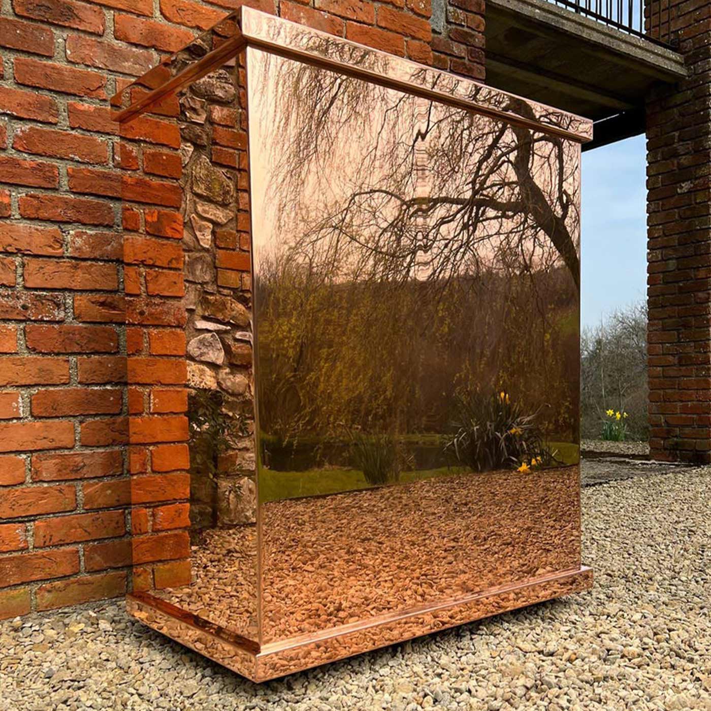 Bespoke Polished Copper Drinks Unit