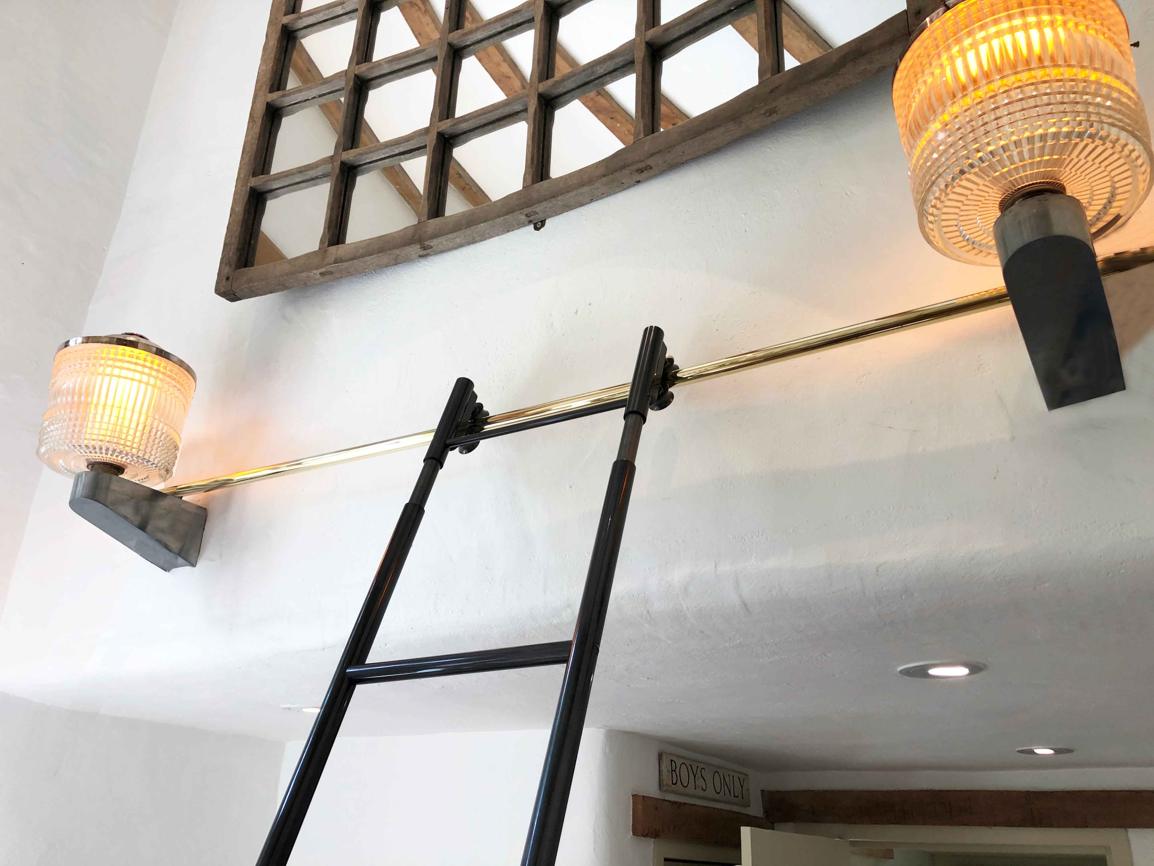 CustomMade Contemporary Telescopic Library Ladder Andrew Nebbett Designs