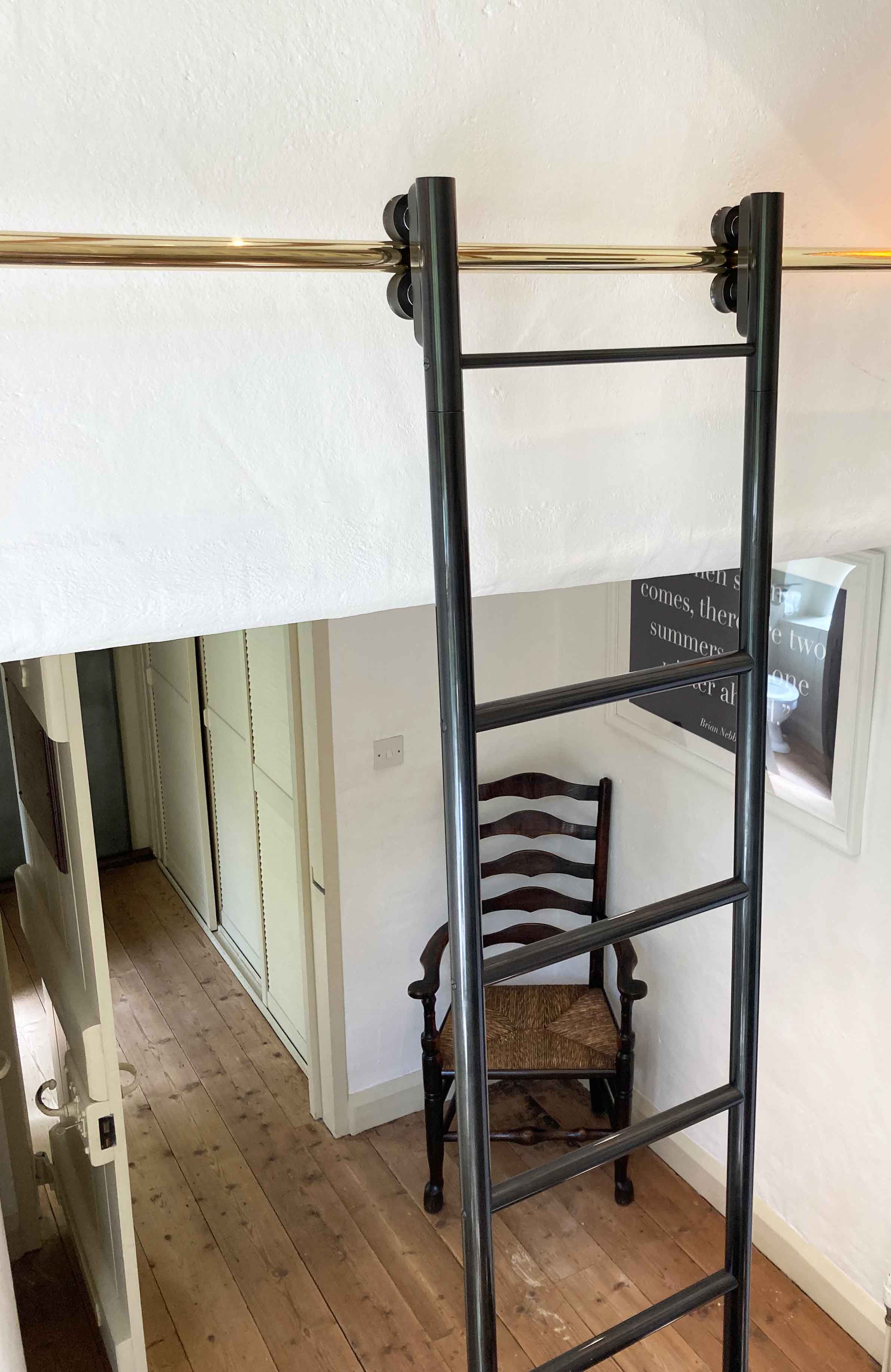 CustomMade Contemporary Telescopic Library Ladder Andrew Nebbett Designs