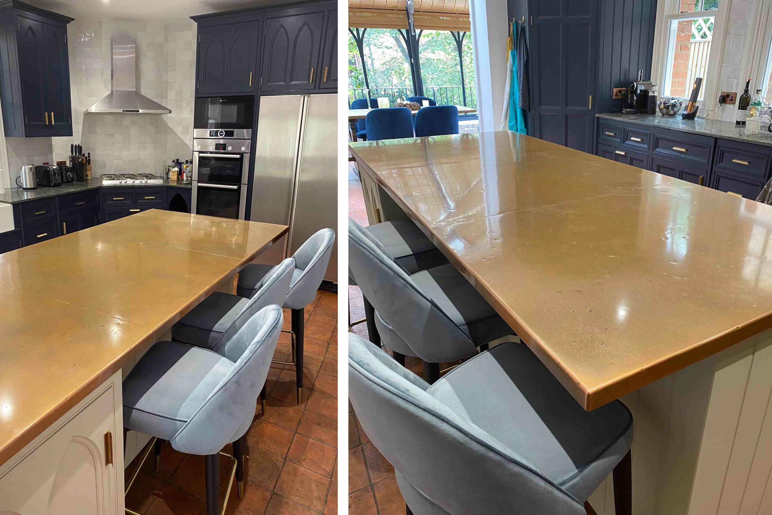 Custom Copper Kitchen Worktop Andrew Nebbett Designs