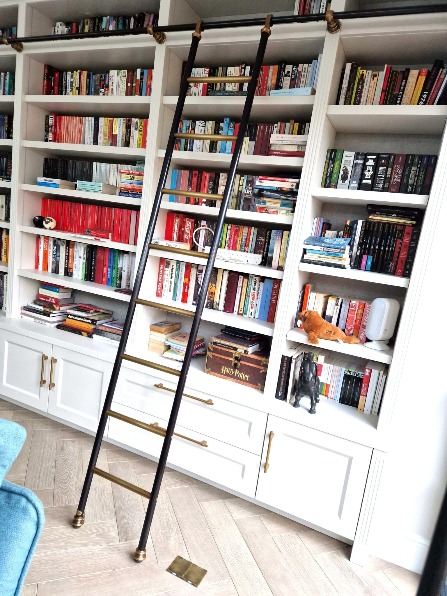 Cargo Gunmetal Bookshelf & Ladder main image 1